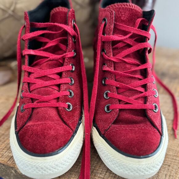 Converse Chuck Taylor All Star Lux Mid Dahlia Hidden Wedge Suede - Picture 3 of 8